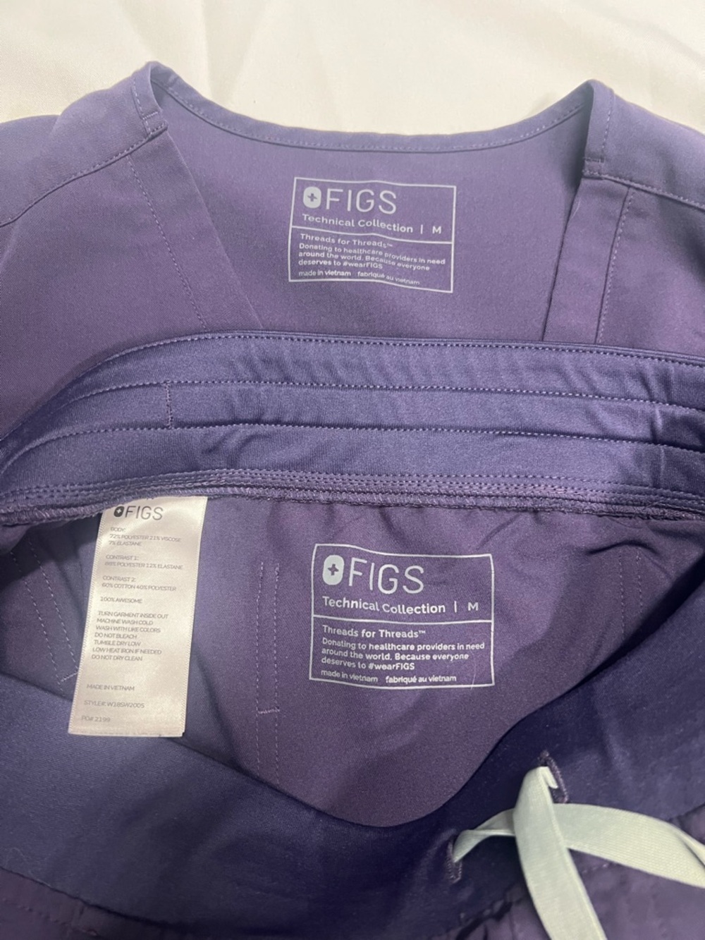 FIGS scrubs in purple shadow - Picture 4 of 7